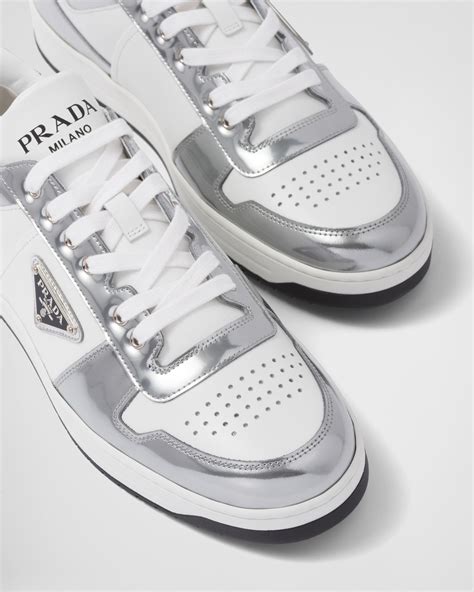 prada downtown sneakers silver|Prada camouflage sneakers.